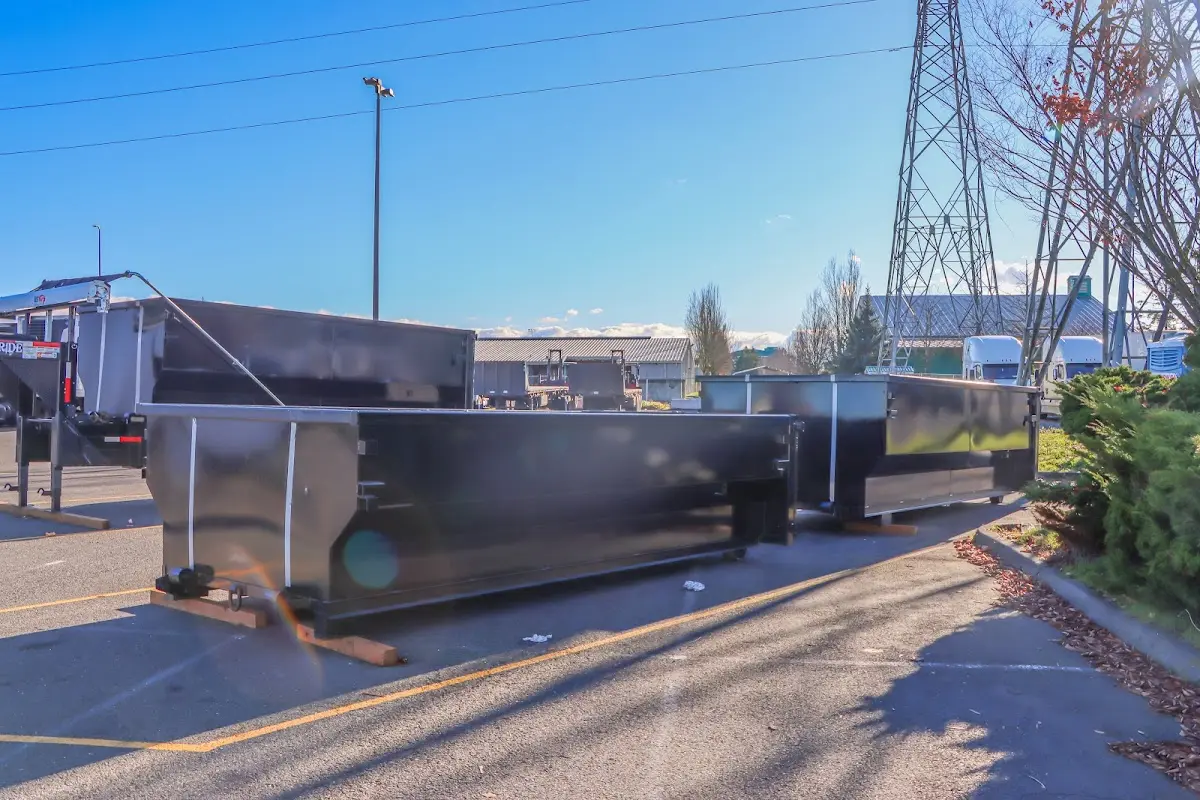 Roll-off dumpster ready for waste disposal at job site for Estate Cleanout Dumpster Rental in Steamboat Springs